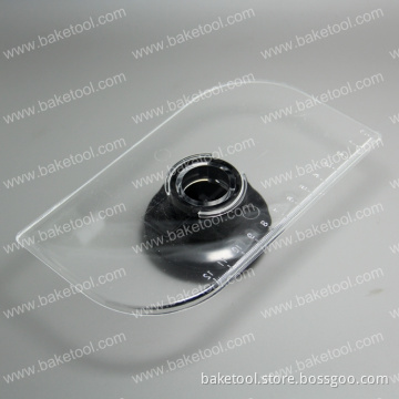 High quality Transparent plastic cake smoother with scale cake tools
